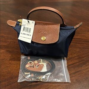 Brand New Tags Attached Longchamp Le Pliage Original Mini Pouch